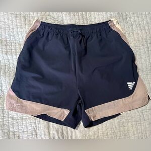 Adidas Men's Athletic Shorts in Navy and Tan